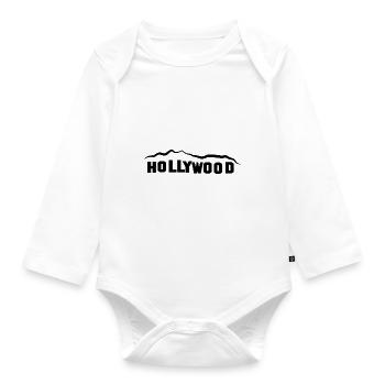 HOLLYWOOD - Organic Longsleeve Baby Bodysuit - white - Front