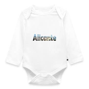 Alicante, Mediterranean city on the Costa Blanca - Organic Longsleeve Baby Bodysuit - white - Front