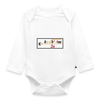 Quadratic Formula For Math Class 8 - Organic Longsleeve Baby Bodysuit - white - Front