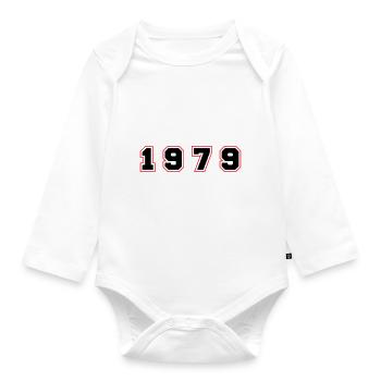Numéro de l’année 1979 - Body Bébé bio manches longues - blanc - Devant