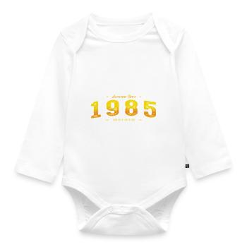 Génial depuis 1985 - 40e anniversaire Édition limitée - Body Bébé bio manches longues - blanc - Devant