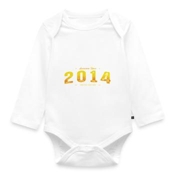 Millésime 2014 - 11ème Anniversaire Edition Limitée - Body Bébé bio manches longues - blanc - Devant