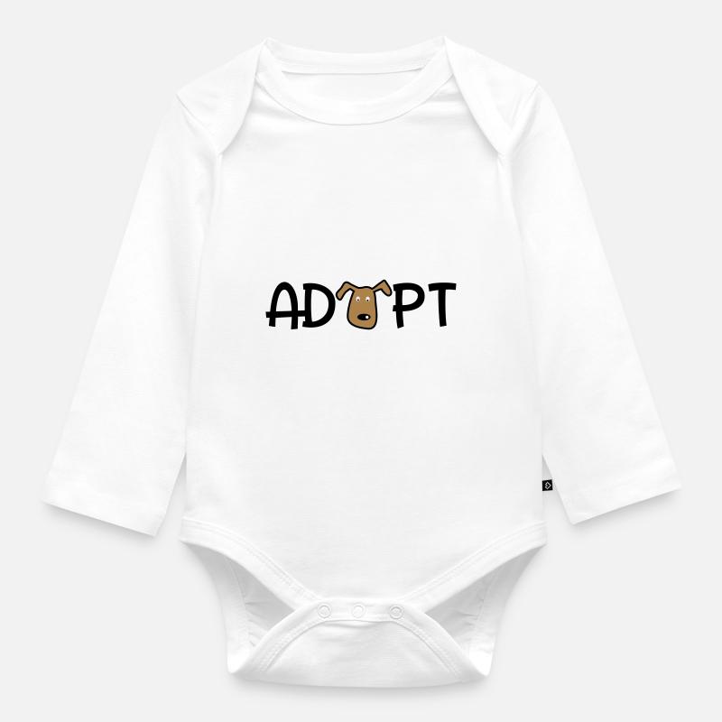 adopt - Baby Bio-Langarm-Body - Weiß