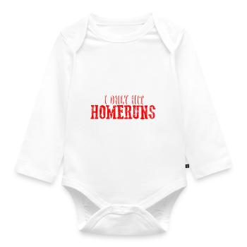 I Only Hit Homeruns 2 - Baby Bio-Langarm-Body - Weiß - Vorne