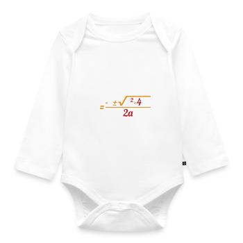 Quadratic Formula For Math Class 8 - Organic Longsleeve Baby Bodysuit - white - Front