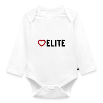 Elite Herz - Baby Bio-Langarm-Body - Weiß - Vorne
