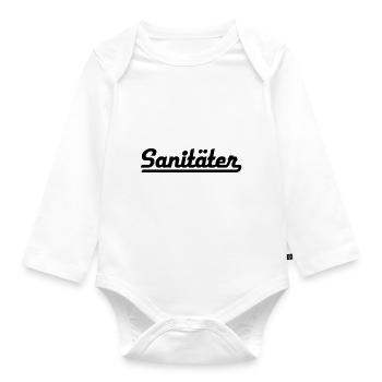 ambulance man - Organic Longsleeve Baby Bodysuit - white - Front