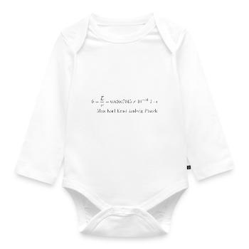 Max Planck - Organic Longsleeve Baby Bodysuit - white - Front