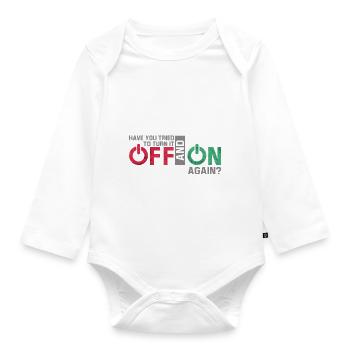 Computer Nerd Computer Scientist Repair Funny Geek - Organic Longsleeve Baby Bodysuit - white - Front