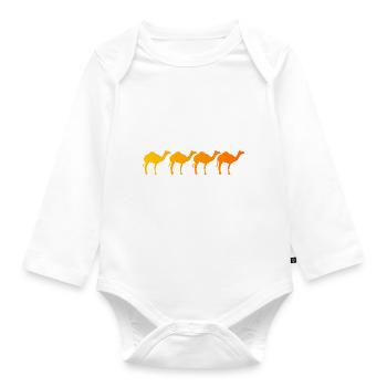 Kamel Andromeda - Baby Bio-Langarm-Body - Weiß - Vorne