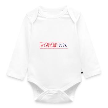 Cancun 2023 - Baby Bio-Langarm-Body - Weiß - Vorne