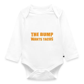 The Bump Wants Tacos 4 - Baby Bio-Langarm-Body - Weiß - Vorne