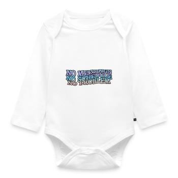 Pas de réunions, pas d’horaire, pas de problème - Body Bébé bio manches longues - blanc - Devant