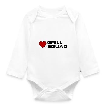 Grill Squad - Baby Bio-Langarm-Body - Weiß - Vorne