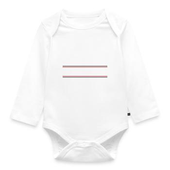 Trait du symbole linéaire - Body Bébé bio manches longues - blanc - Devant