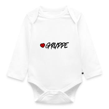 Heart group - Organic Longsleeve Baby Bodysuit - white - Front