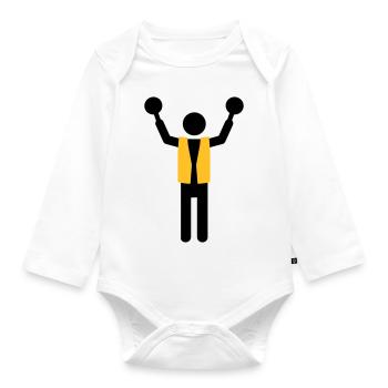 flight controller - Organic Longsleeve Baby Bodysuit - white - Front