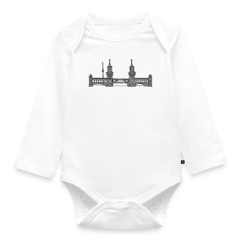 Oberbaumbrücke Berlin 2 - Baby Bio-Langarm-Body - Weiß - Vorne