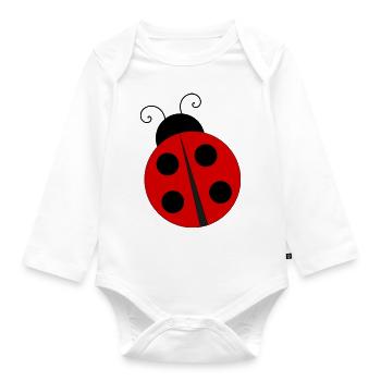 ladybug - Organic Longsleeve Baby Bodysuit - white - Front