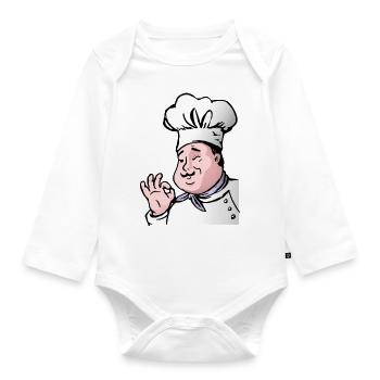 Chef - Organic Longsleeve Baby Bodysuit - white - Front