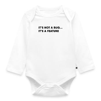 Software Entwickler - Bug - Baby Bio-Langarm-Body - Weiß - Vorne