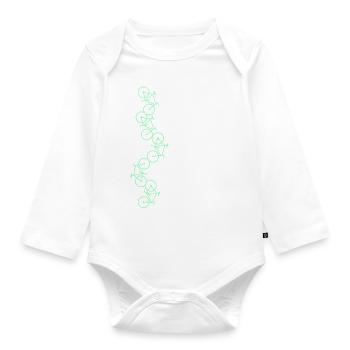 Conception de bicyclette - Body Bébé bio manches longues - blanc - Devant