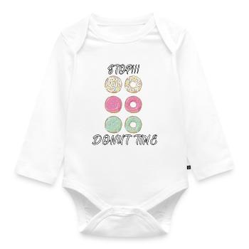 donut - Organic Longsleeve Baby Bodysuit - white - Front