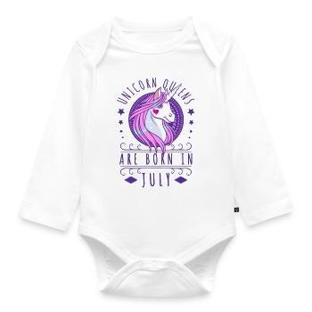 unicorn - Baby Bio-Langarm-Body - Weiß - Vorne