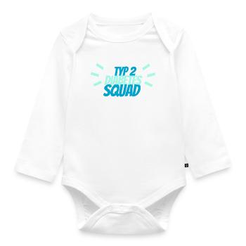 Diabetes Squad Diabetic Type 1 Cadeau - Body Bébé bio manches longues - blanc - Devant