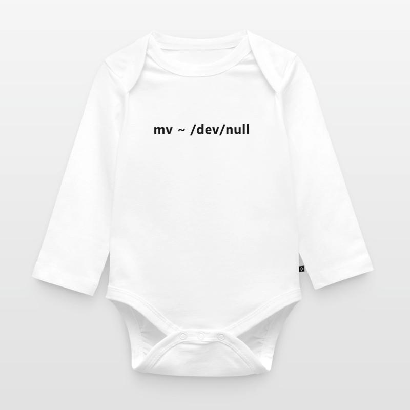 Commandes Linux dangereuses de Linux Admin Body Bébé bio manches longues