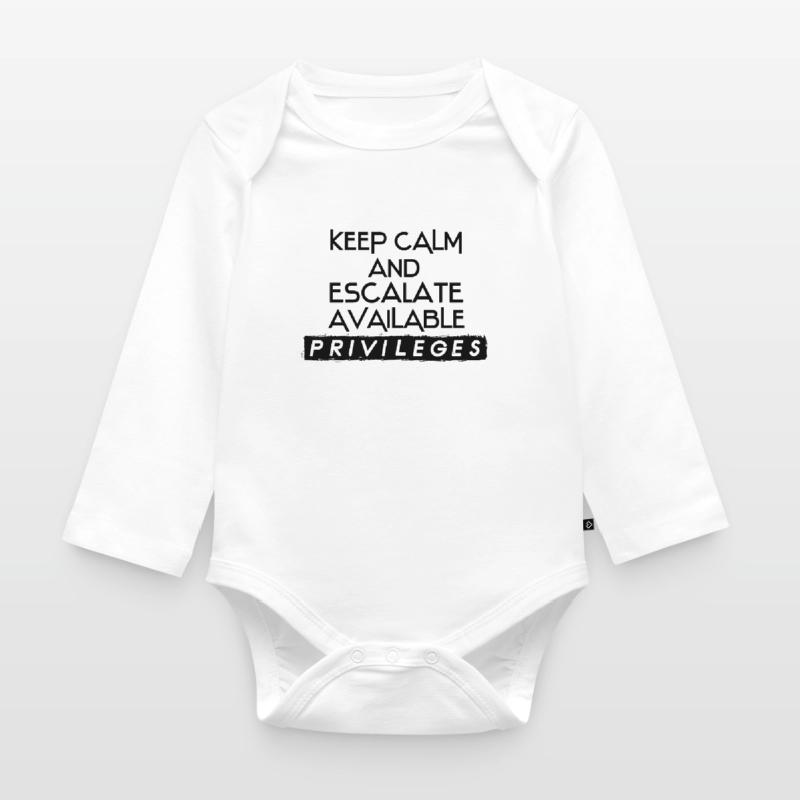 Network Admin IT Security Admin Organic Longsleeve Baby Bodysuit