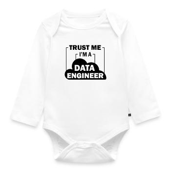 Data Engineer Data Science - Organic Longsleeve Baby Bodysuit - white - Front