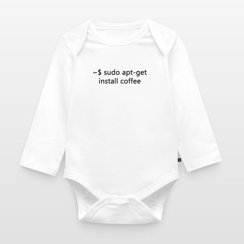 Sysadmin Linux Sudo Apt-Get Kaffee Programmierer Baby Bio-Langarm-Body