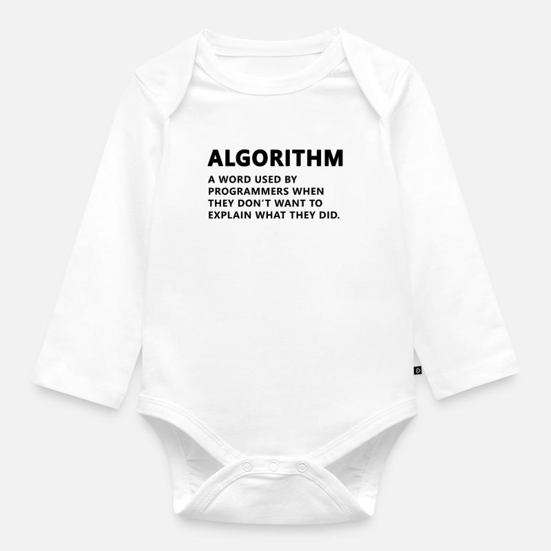 Programmierer Algorithmus Definition - Baby Bio-Langarm-Body - Weiß