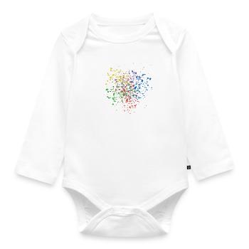 Color spot - Organic Longsleeve Baby Bodysuit - white - Front