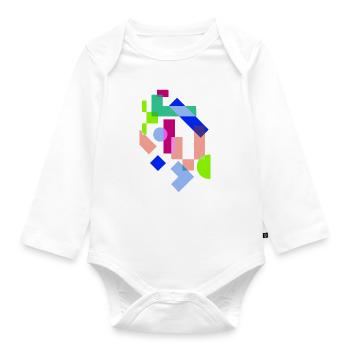 Kunst - Baby Bio-Langarm-Body - Weiß - Vorne