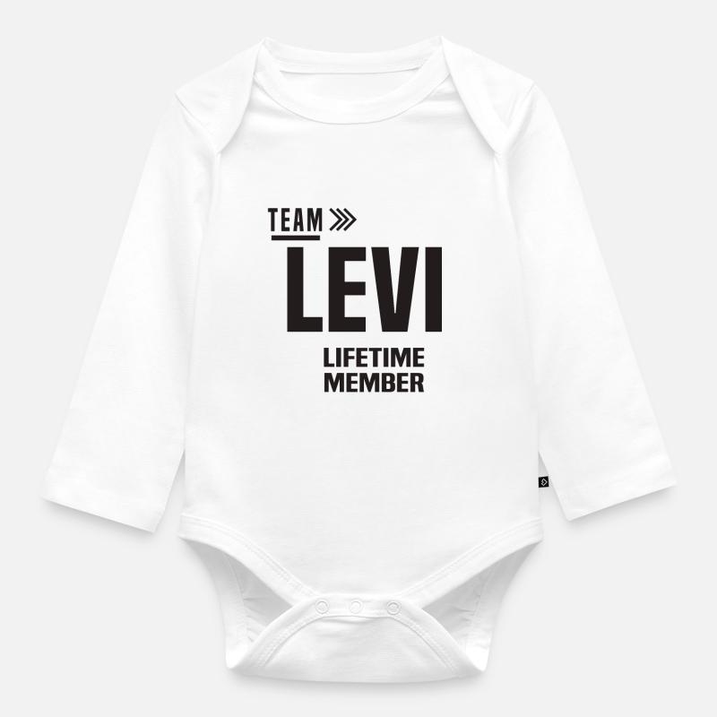 Levi - Baby Bio-Langarm-Body - Weiß