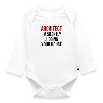 Architect Gift Architecture Student Architecture - Organic Longsleeve Baby Bodysuit - white - Front