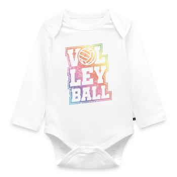 Volleyball Sport - Baby Bio-Langarm-Body - Weiß - Vorne