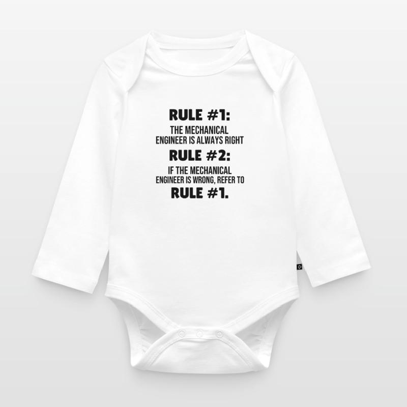 Mechanical Engineer Gift Mechanical Engineering Student Organic Longsleeve Baby Bodysuit