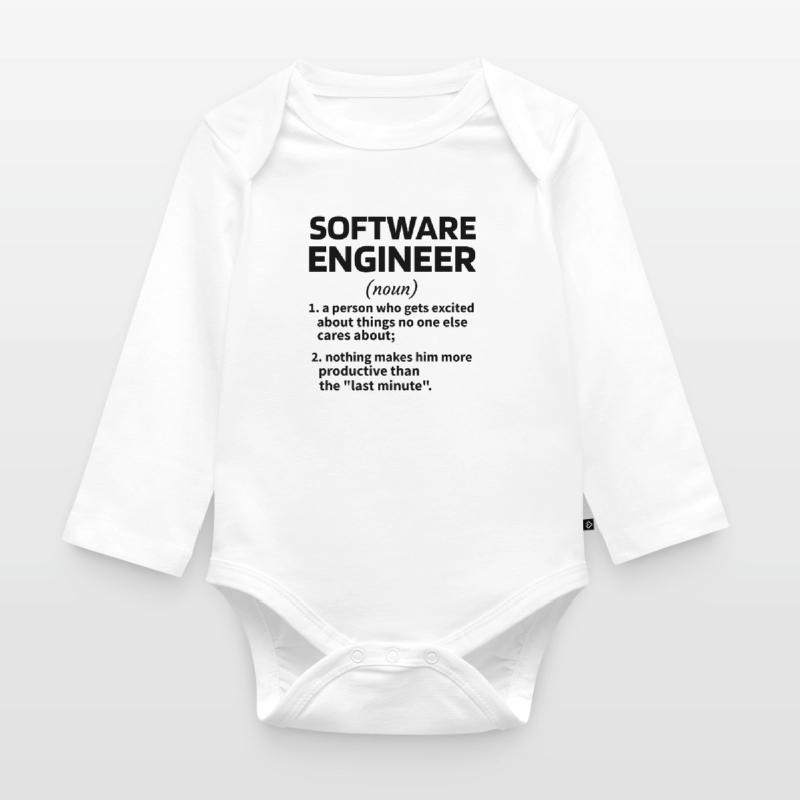 Software Engineer Software Engineer Technician Organic Longsleeve Baby Bodysuit