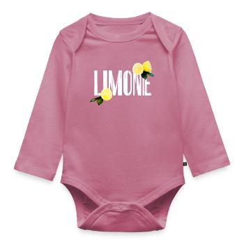 Limone Light - Organic Longsleeve Baby Bodysuit - mauve - Front