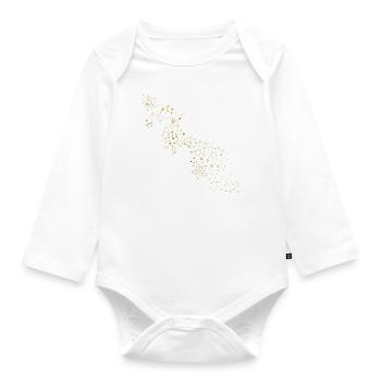 Star showers - Organic Longsleeve Baby Bodysuit - white - Front