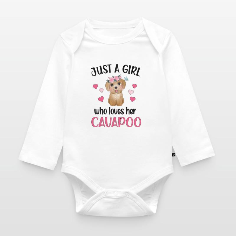 Cavapoo fille Cavoodle Dame de chien Cavapoo Mignon Body Bébé bio manches longues