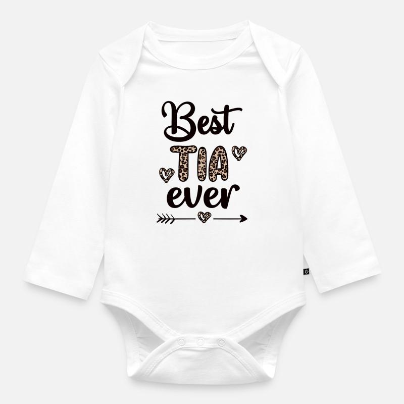Beste Tia Oma Muttertag Geschenk Tia Großmutter - Baby Bio-Langarm-Body - Weiß
