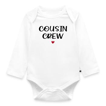 Cousin Squad / Cousin Crew / Cousins - Organic Longsleeve Baby Bodysuit - white - Front