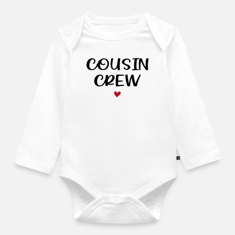 Cousin Squad / Cousin Crew / Cousines - Body Bébé bio manches longues - blanc