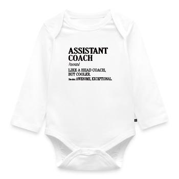 Assistant Coach Lustig Assistant Coach Assistant Coach - Organic Longsleeve Baby Bodysuit - white - Front