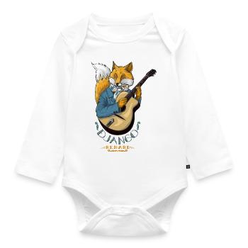 Django Fuchs - Baby Bio-Langarm-Body - Weiß - Vorne