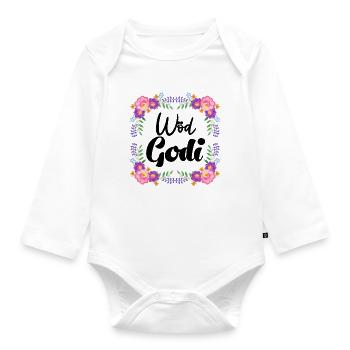Wöd Godi Tolle Godi Taufpatin Österreich Sprüche - Baby Bio-Langarm-Body - Weiß - Vorne
